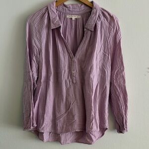 Xirena Long Sleeve Gauze Tunic Top Size Small